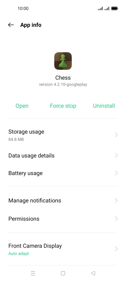 Press Storage usage.