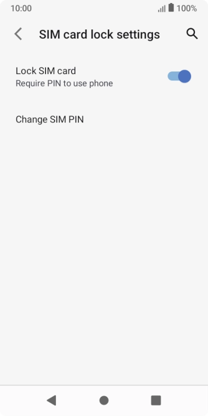Press Change SIM PIN. Press Change SIM PIN.