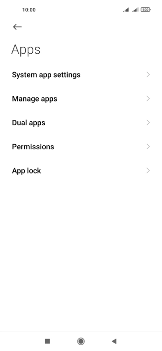 Press Manage apps. Press Manage apps.