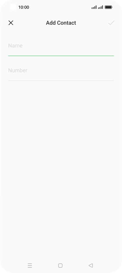 Press Name and key in the required name.