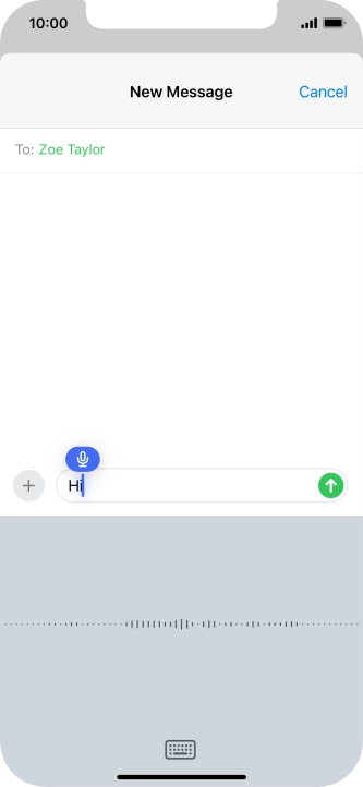 Press the microphone icon to end dictation. Press the microphone icon to end dictation.