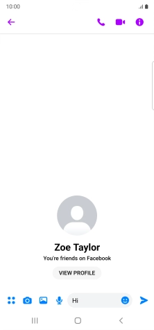 Write the required message and press the send icon.