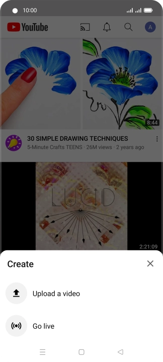 Press Upload a video.