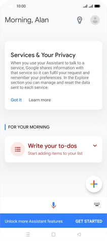 Press the profile icon.