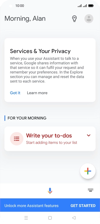 Press the profile icon.