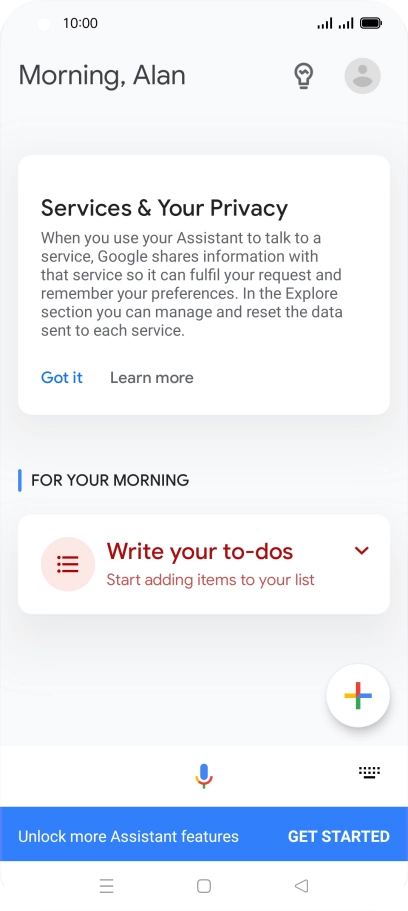 Press the profile icon.