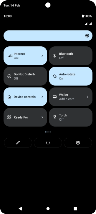 Press the settings icon.