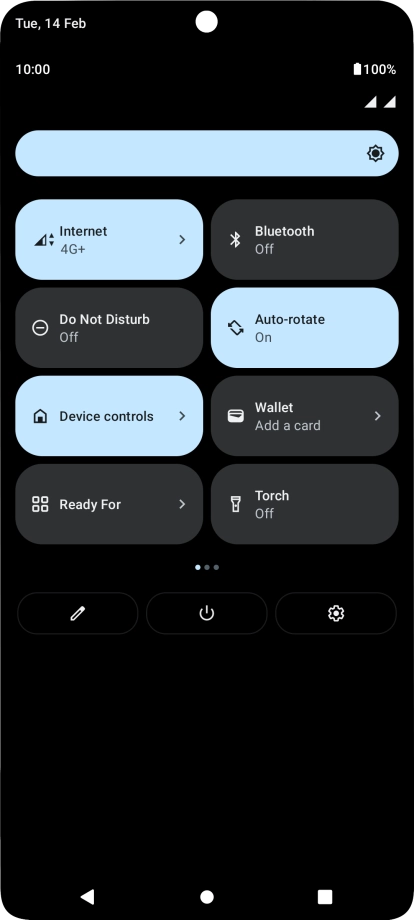 Press the settings icon.