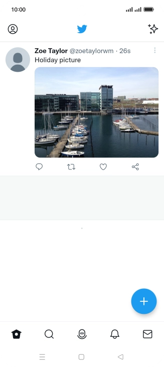 Press the new post icon.