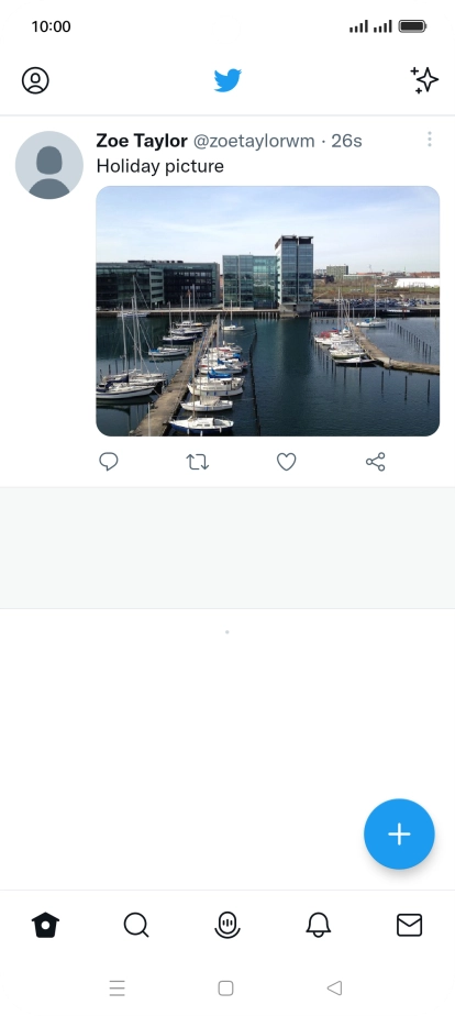 Press the new post icon.
