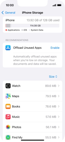 Press the required app.