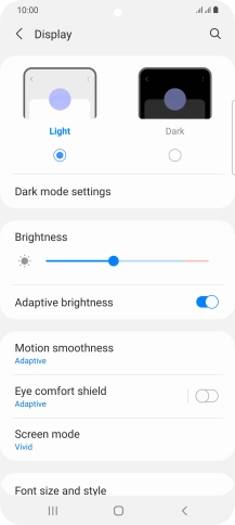 Press the indicator next to 