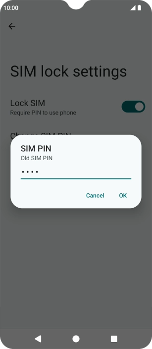 Key in your current PIN and press OK.