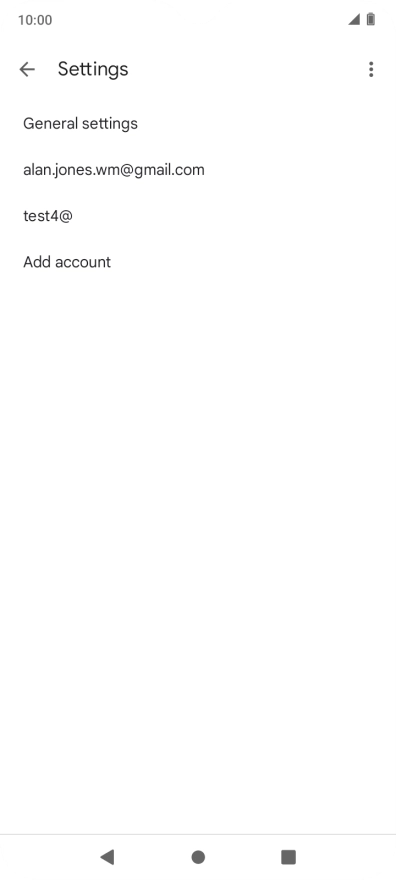 Press the required email account.