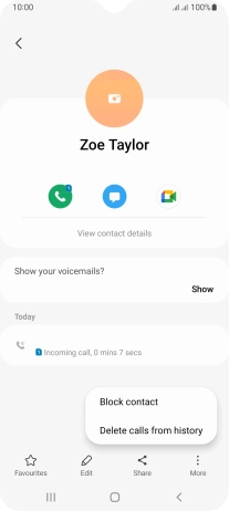 Press Block contact.