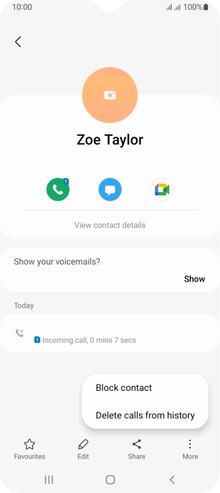 Press Block contact.