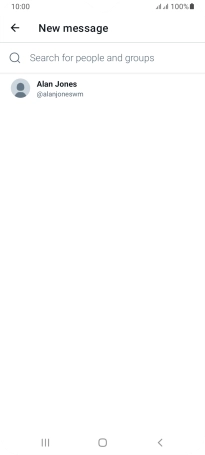 Press the search field. Press the search field.