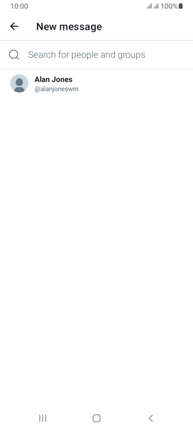 Press the search field. Press the search field.