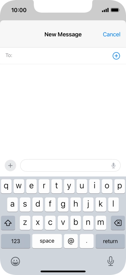 Press To: and key in the first letters of the recipient's name.