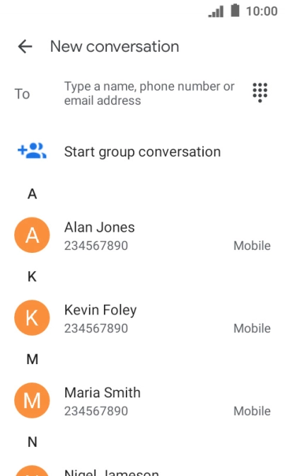 Press the field next to 