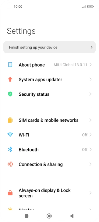 Press SIM cards & mobile networks. Press SIM cards & mobile networks.