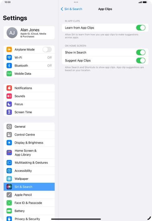 Press the indicators next to the required settings to turn them on or off. Press the indicators next to the required settings to turn them on or off.