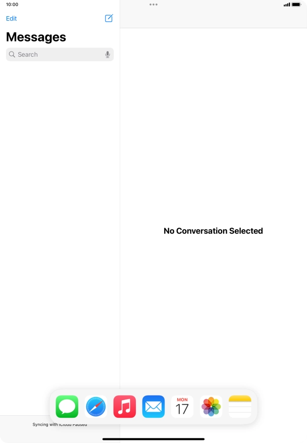 Slide your finger downwards on Dock to minimise it.