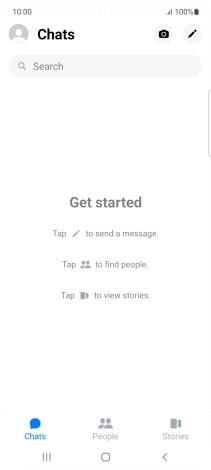 Press the search field and key in the first letters of the recipient's name.