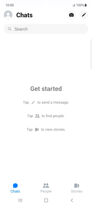 Press the search field and key in the first letters of the recipient's name.