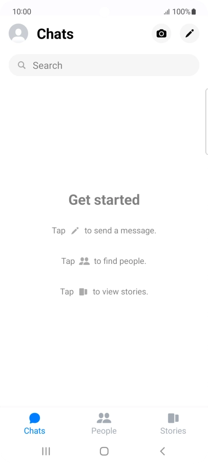 Press the search field and key in the first letters of the recipient's name.
