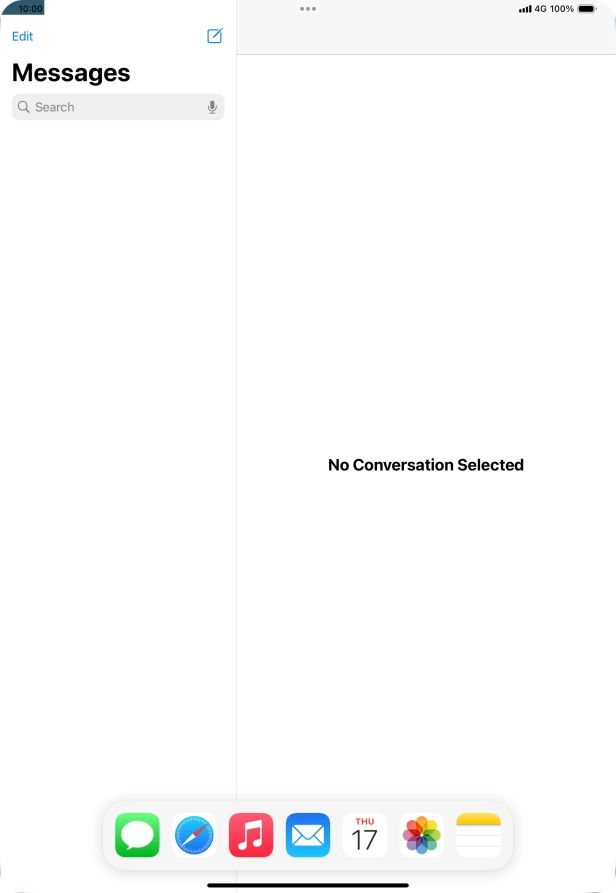 Slide your finger downwards on Dock to minimise it.