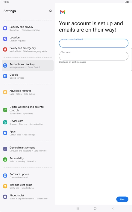 Press the field below 