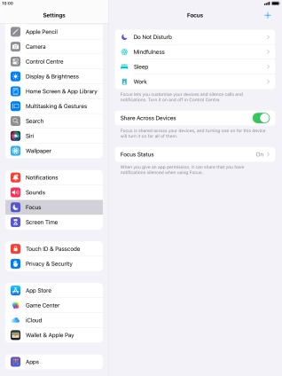 Press the required focus mode. Press the required focus mode.
