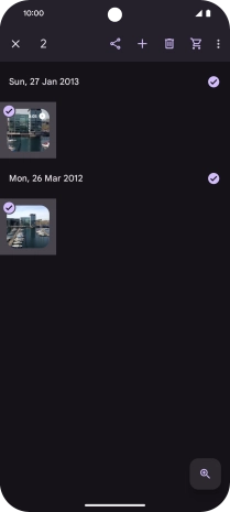 Press the share icon.