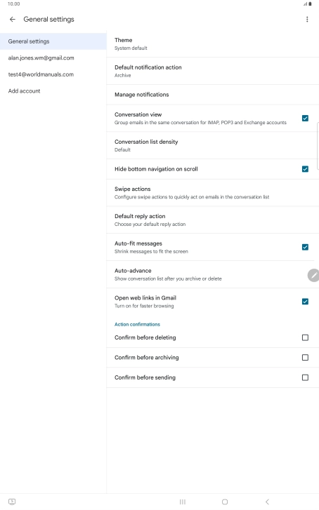 Press the Home key to return to the home screen.