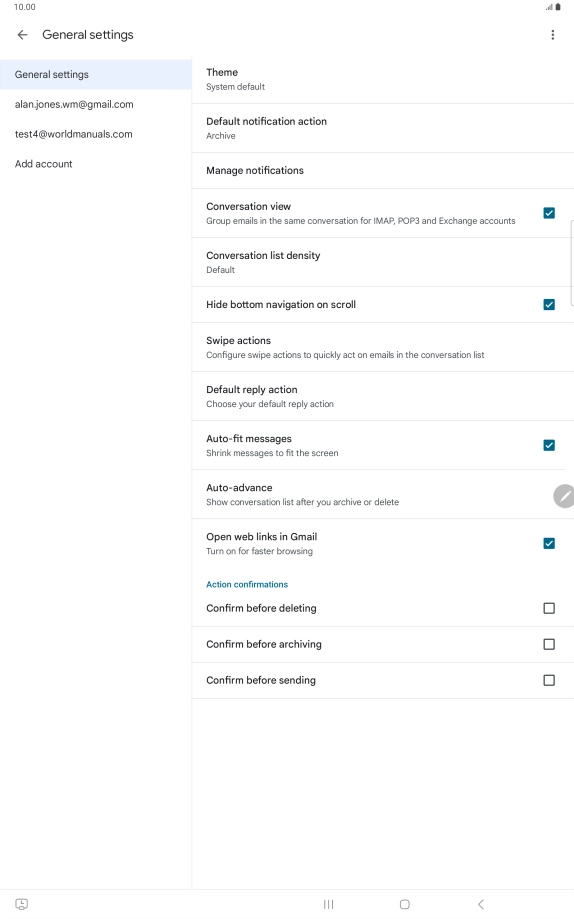 Press the Home key to return to the home screen.