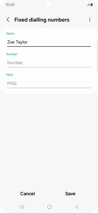Press Number and key in the required phone number.