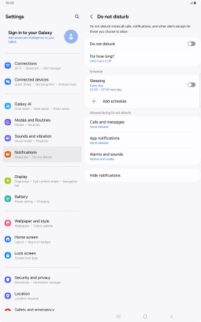 Press the indicator next to 