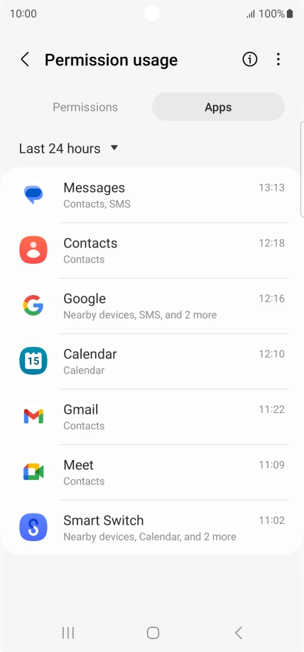 Press the drop down list.
