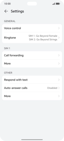 Press Call forwarding. Press Call forwarding.