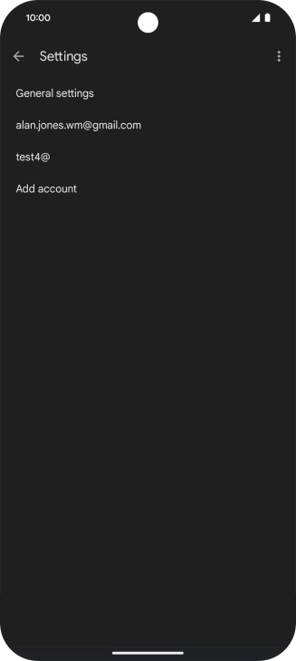 Press the required email account.