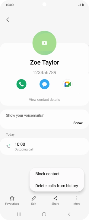 Press Block contact.
