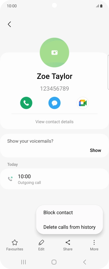 Press Block contact.