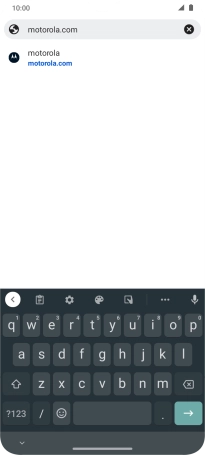 Key in the address of the required web page and press arrow right.