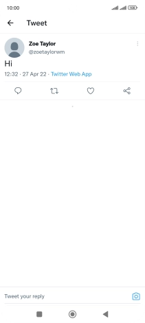 Press the text input field.