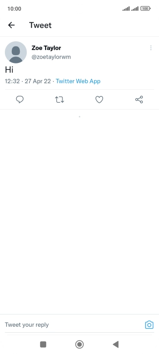 Press the text input field.