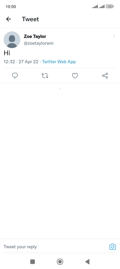 Press the text input field.