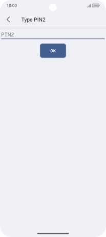 Press PIN2 and key in your PIN2. The default PIN2 is 1111.