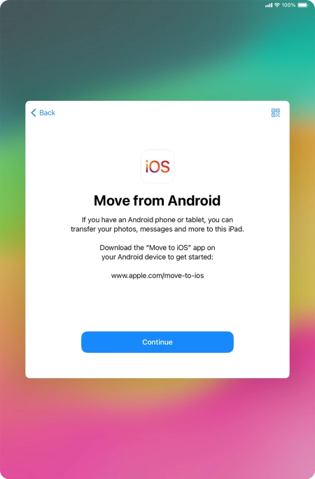 To transfer content to your tablet, you need to install the app 