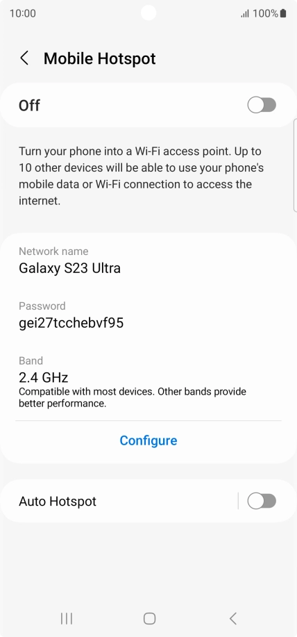 Press Configure. Press Configure.